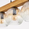 Ripoll Hängeleuchte Glas 15 cm Naturfarben, Schwarz, 4-flammig