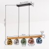 Ripoll Hängeleuchte Glas 15 cm Naturfarben, Schwarz, 5-flammig