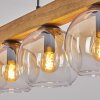Koyoto Hängeleuchte Glas 15 cm Naturfarben, Schwarz, 5-flammig