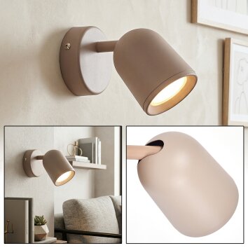 Lemak Wandleuchte LED Sandfarben, 1-flammig