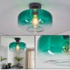 Boza Deckenleuchte Glas 28 cm Grün, Klar, 1-flammig