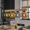 Koyoto Hängeleuchte Glas 15 cm Naturfarben, Schwarz, 4-flammig