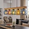 Ripoll Hängeleuchte Glas 15 cm Naturfarben, Schwarz, 5-flammig