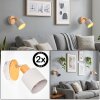 Wandspot Olaris im 2er-Set mit dreh- und schwenkbarem Spotkopf und sichtbarer E14-Fassung