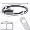 Flache LED-Deckenleuchte Miral mit Fernbedienung, Lichtfarbe einstellbar 2700-6500 Kelvin
