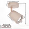 Lemak LED Deckenspot sandfarben, dreh- und schwenkbarer Deckenstrahler
