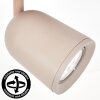Lemak LED Deckenspot sandfarben, dreh- und schwenkbarer Deckenstrahler