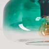 Boza Deckenleuchte Glas grün, runde Retro Lampe mit Farbverlauf Ø 28 cm