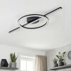 LED Ring-Deckenleuchte Nemil mit diagonalem Lichtstab, CCT 2700 Kelvin warmweiß