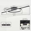 LED Ring-Deckenleuchte Nemil mit diagonalem Lichtstab, CCT 2700 Kelvin warmweiß