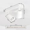 LED Deckenspot Lemak, zwei weiße konische Leuchtenköpfe, dreh- und schwenkbar