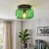 Moderne runde Deckenleuchte Boza mit grünem Glasschirm, ø 28 cm, E27