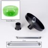Moderne runde Deckenleuchte Boza mit grünem Glasschirm, ø 28 cm, E27