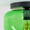 Moderne runde Deckenleuchte Boza mit grünem Glasschirm, ø 28 cm, E27