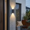 Hoods LED Außenwandleuchte Up Down anthrazit IP44 mit verstellbarem Lichtkegel