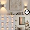 Moderne Up-&-Down-Wandleuchte Badajoz im 2er-Set, mit Lichtkegeln nach oben und unten