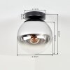 Kugel-Deckenleuchte Gastor mit chrom-, klar- und rauchfarbenem Glasschirm ø 20 cm, E27