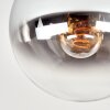 Kugel-Deckenleuchte Gastor mit chrom-, klar- und rauchfarbenem Glasschirm ø 20 cm, E27