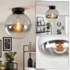 Gastor Deckenleuchte Kugel aus Rauchglas ø 25 cm, Retro Deckenlampe E27