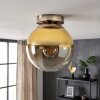Gastor Kugel-Deckenleuchte mit gold-klarer Glaskugel, Altmessing, ø 20 cm