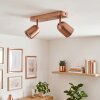 Lemak LED Deckenspot in Bronze, 2-flammiger Deckenstrahler dreh- und schwenkbar