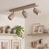 Lemak LED Spotleiste 3-flammig beige, moderne sandfarbene Metall-Spots schwenkbar