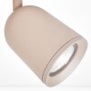 Lemak LED Spotleiste 3-flammig beige, moderne sandfarbene Metall-Spots schwenkbar