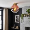 Gastor Deckenlampe mit klar-kupferfarbener Glaskugel, ø 25 cm, Retro-Vintage