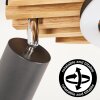 Velani LED Deckenleuchte Holz-Metall, naturfarbene Basis, 2 verstellbare Spots