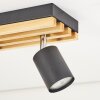 Velani schwenkbarer LED Deckenspot aus Holz und Metall, 2-flammig, GU10