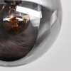 Gastor 4-flammige Deckenleuchte Rauchglas Kugel mit E14 Fassung für Wohnzimmer
