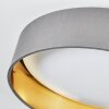 Kavon LED Deckenleuchte mit beige-goldfarbenem Stoffschirm, Ø 32 cm, rund