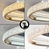 Calista flache runde LED Deckenleuchte Ø 29,5 cm mit goldfarbenem Metallring