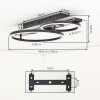 LED Ring-Deckenleuchte Kordex mit Glitzereffekt, Memoryfunktion, 4000 Kelvin neutralweiß