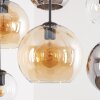 Koyoto Pendelleuchte 6-flammig mit mehrfarbigen Glas-Kugelschirmen ø 15/20/25 cm