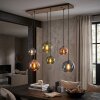 Koyoto Pendelleuchte mit bunten Glasschirmen Ø 15/20 cm, 6-flammig, E27