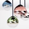 Chehalis Deckenlampe mit Glaskugeln, Ø 38 cm, 4-flammig, bunte Glasschirme