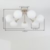 Gastor Kugel-Deckenleuchte 7-flammig mit weißem Glasschirm, E14, ø 82 cm