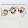 Koyoto Deckenleuchte Kugelleuchte 4-flammig mit mehrfarbigen Glasschirmen E14 ø 15 cm