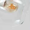 Koyoto Deckenleuchte mit Glaskugeln, klare Glasschirme, 7-flammig, E14