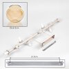 Koyoto Retro Deckenleuchte mit bernsteinfarbenen Glaskugeln ø 15 cm, 10-flammig