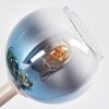 10-flammige Kugelleuchte Koyoto mit bunten Glasschirmen in Cluster-Anordnung