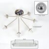Gastor Kugel-Deckenleuchte mit rauchfarbenem Glas, 7-flammige Wohnzimmerlampe