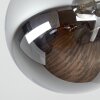 Gastor Kugel-Deckenleuchte mit rauchfarbenem Glas, 7-flammige Wohnzimmerlampe