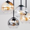Koyoto Retro-Deckenleuchte mit Kugel-Glasschirmen, 4-flammig, E14, ø 38 cm