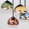 Koyoto Kugel Deckenleuchte mit mehrfarbigen Glasschirmen, 4-flammig, ø 38 cm