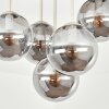 Gastor Kugel-Deckenleuchte 5-flammig mit rauchfarbenem Glasschirm ø 15 cm