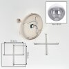 Gastor Glaskugel-Deckenleuchte mit Rauchglas, 5-flammig, sandfarben, Ø 45 cm