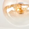 Gastor Kugel-Deckenleuchte mit bernstein-klaren Glasschirmen ø 15 cm, 5-flammig