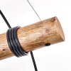 Koyoto Holzstab Pendelleuchte aus Eukalyptusholz, Länge 80 cm, 4-flammig